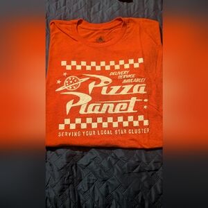 Pizza Planet Disney adult XXL Red T-Shirt